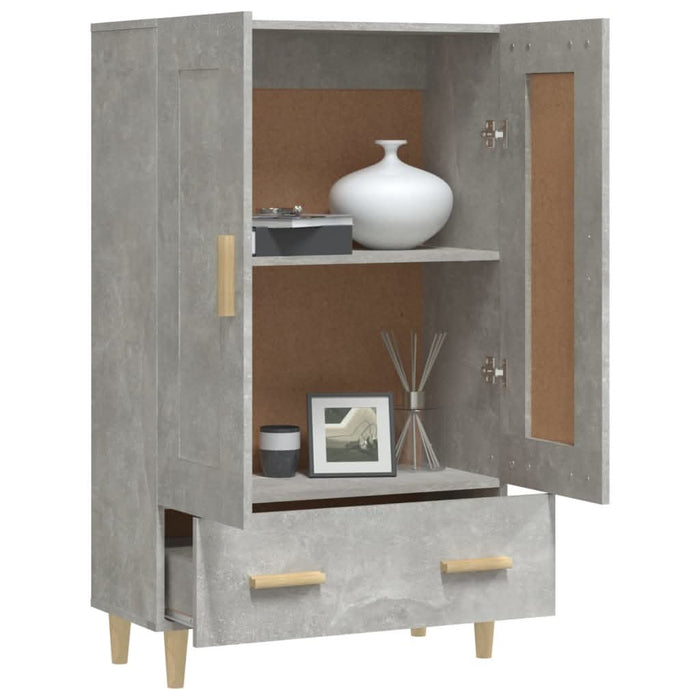 Dulap înalt, gri beton, 70x31x115 cm, lemn compozit - WALTI WALTI