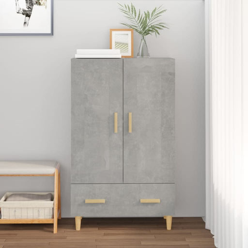 Dulap înalt, gri beton, 70x31x115 cm, lemn compozit - WALTI WALTI