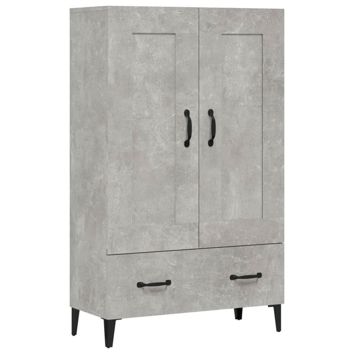 Dulap înalt, gri beton, 70x31x115 cm, lemn compozit - WALTI WALTI