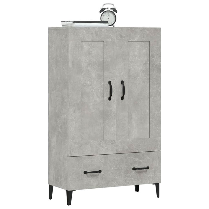 Dulap înalt, gri beton, 70x31x115 cm, lemn compozit - WALTI WALTI
