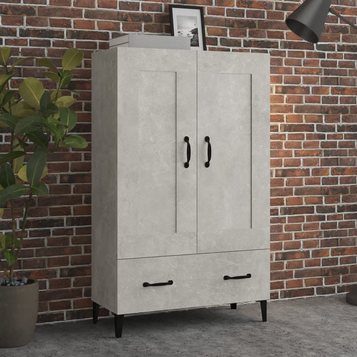 Dulap înalt, gri beton, 70x31x115 cm, lemn compozit - WALTI WALTI