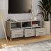 Dulap TV, gri beton, 102x36x50 cm, lemn prelucrat - WALTI WALTI