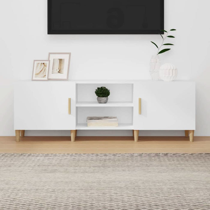 Comodă TV, alb, 150x30x50 cm, lemn compozit - WALTI WALTI