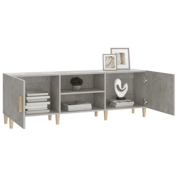 Comodă TV, gri beton, 150x30x50 cm, lemn compozit - WALTI WALTI