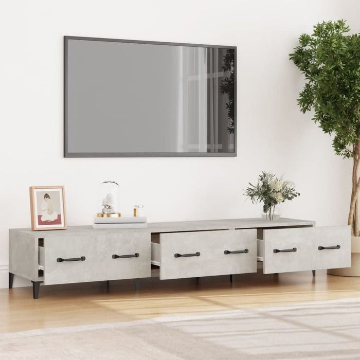 Comodă TV, gri beton, 150x34,5x30 cm, lemn prelucrat - WALTI WALTI