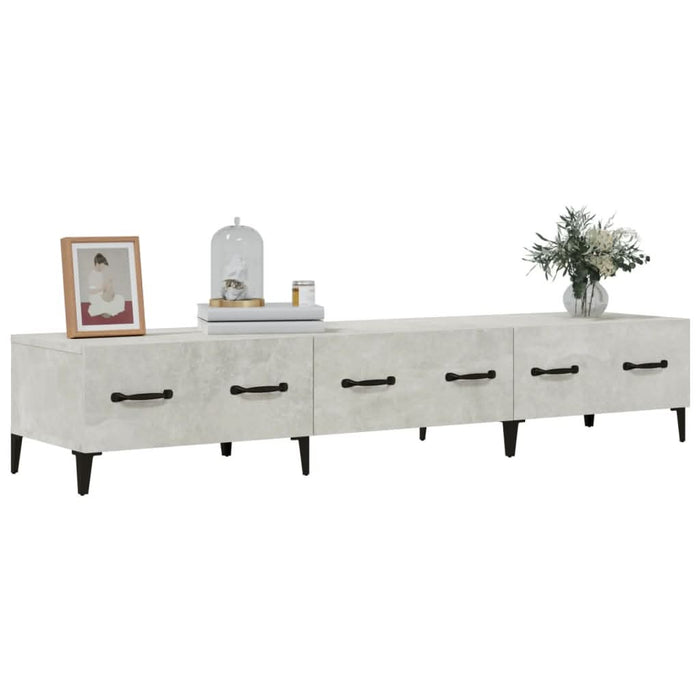 Comodă TV, gri beton, 150x34,5x30 cm, lemn prelucrat - WALTI WALTI