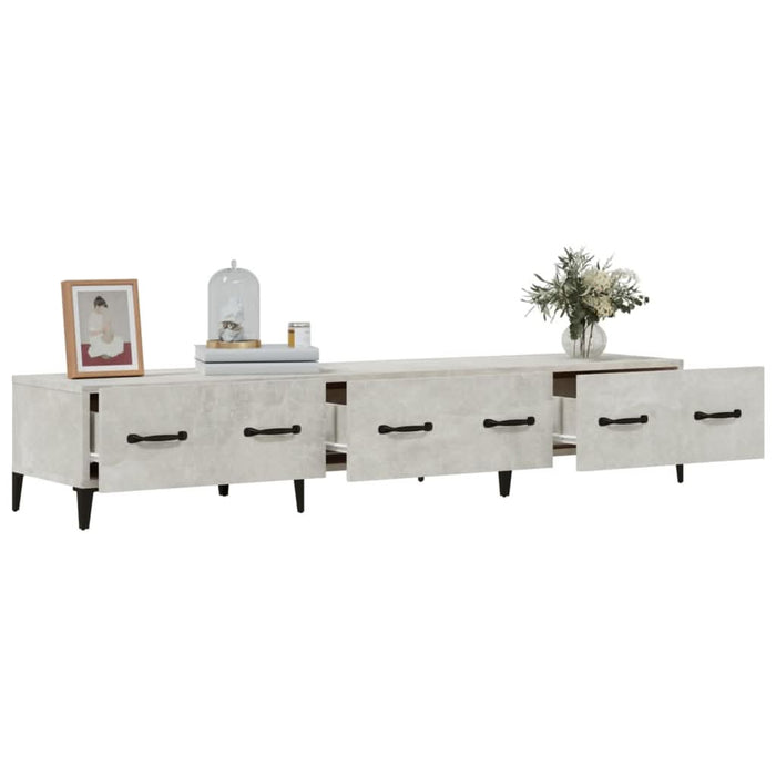 Comodă TV, gri beton, 150x34,5x30 cm, lemn prelucrat - WALTI WALTI