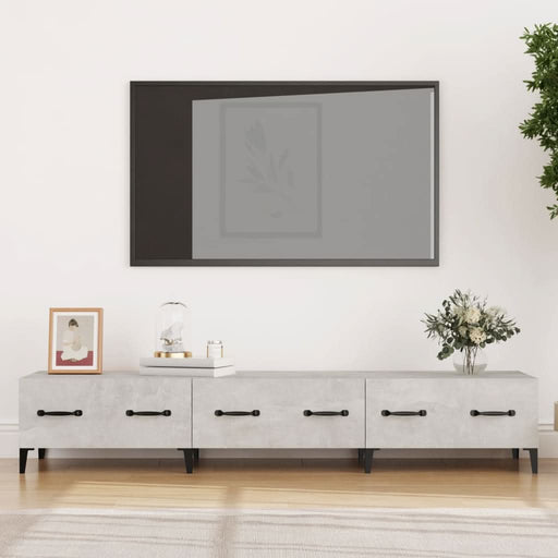 Comodă TV, gri beton, 150x34,5x30 cm, lemn prelucrat - WALTI WALTI