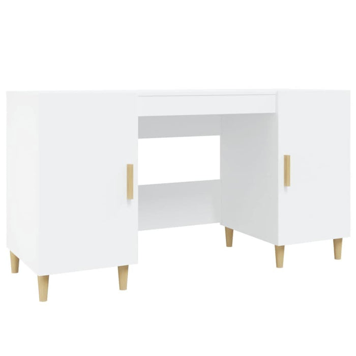Birou, alb, 140x50x75 cm, lemn compozit - WALTI WALTI