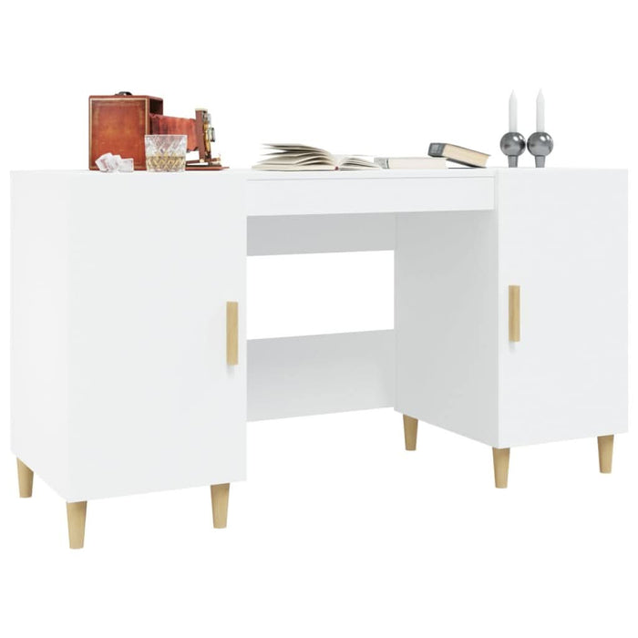 Birou, alb, 140x50x75 cm, lemn compozit - WALTI WALTI