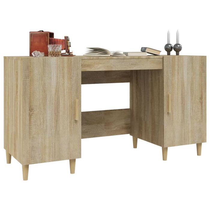 Birou, stejar sonoma, 140x50x75 cm, lemn compozit - WALTI WALTI