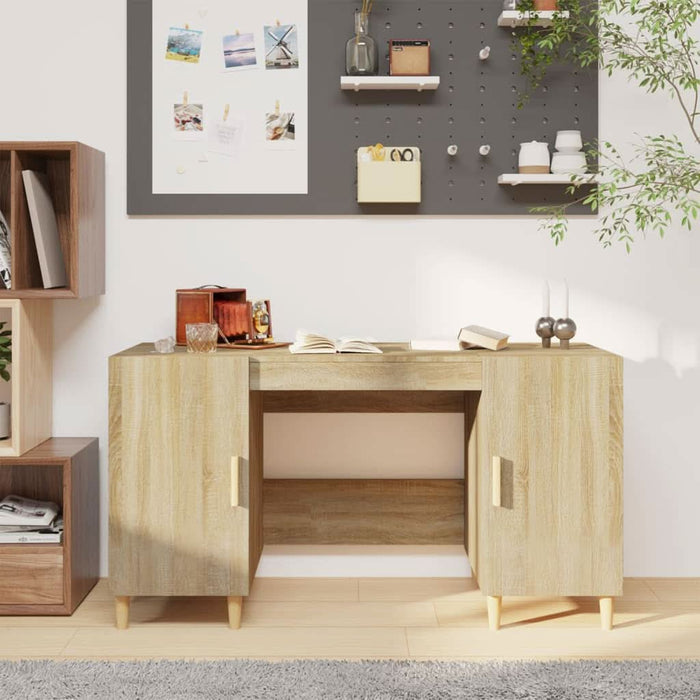 Birou, stejar sonoma, 140x50x75 cm, lemn compozit - WALTI WALTI