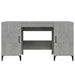 Birou, gri beton, 140x50x75 cm, lemn compozit - WALTI WALTI