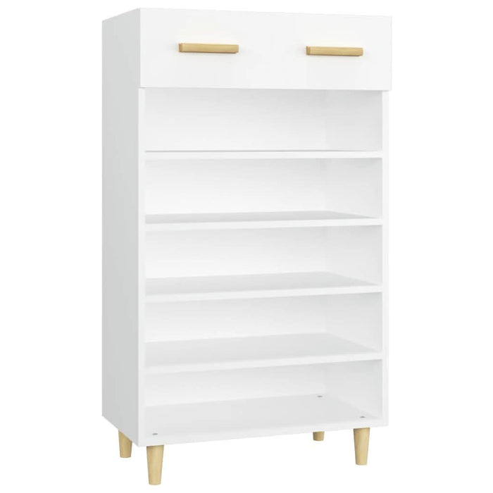 Pantofar, alb, 60x35x105 cm, lemn compozit - WALTI WALTI