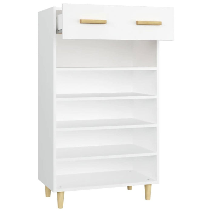 Pantofar, alb, 60x35x105 cm, lemn compozit - WALTI WALTI