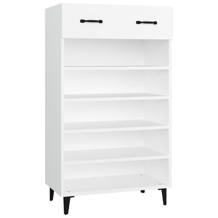 Pantofar, alb, 60x35x105 cm, lemn compozit - WALTI WALTI
