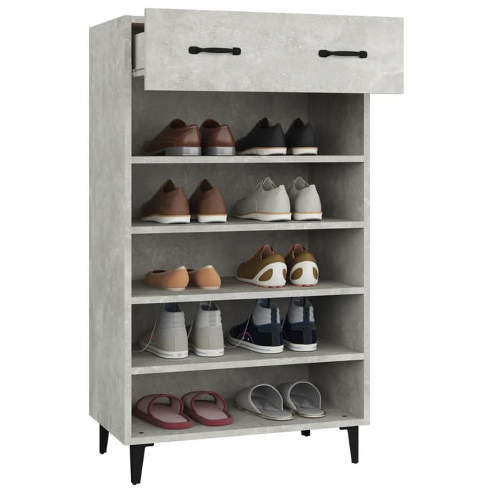 Pantofar, gri beton, 60x35x105 cm, lemn compozit - WALTI WALTI