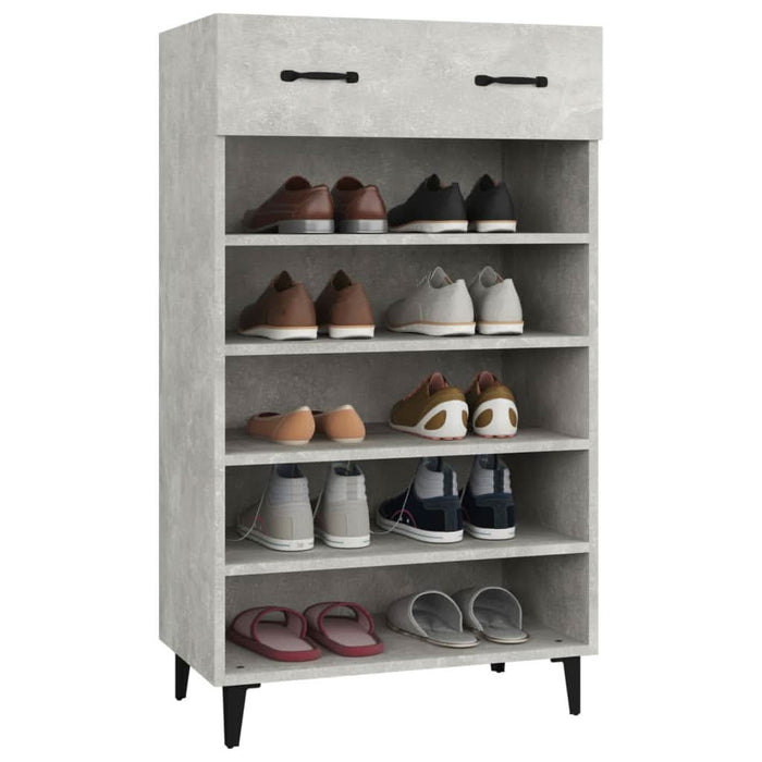 Pantofar, gri beton, 60x35x105 cm, lemn compozit - WALTI WALTI