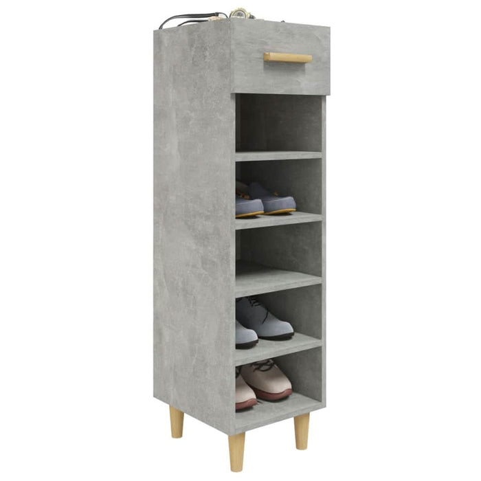 Pantofar, gri beton, 30x35x105 cm, lemn compozit - WALTI WALTI
