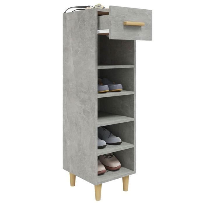 Pantofar, gri beton, 30x35x105 cm, lemn compozit - WALTI WALTI