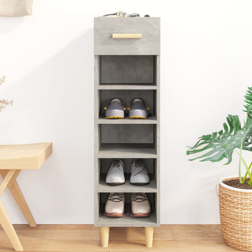 Pantofar, gri beton, 30x35x105 cm, lemn compozit - WALTI WALTI