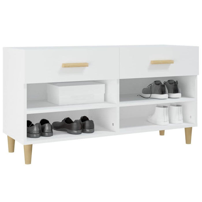 Pantofar, alb, 102x35x55 cm, lemn compozit - WALTI WALTI