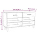 Pantofar, alb, 102x35x55 cm, lemn compozit - WALTI WALTI