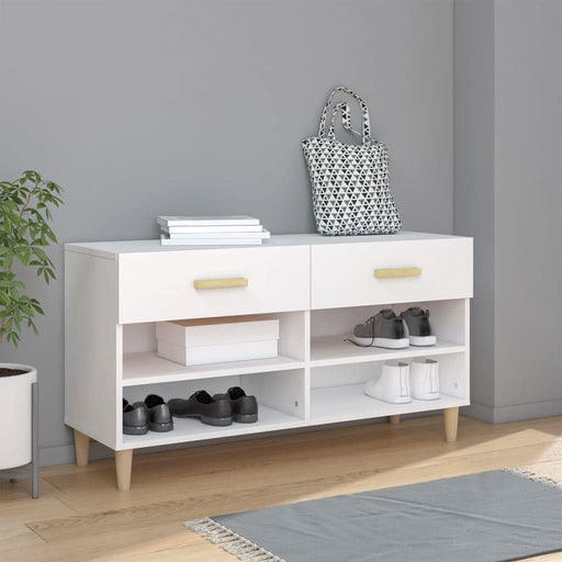 Pantofar, alb, 102x35x55 cm, lemn compozit - WALTI WALTI