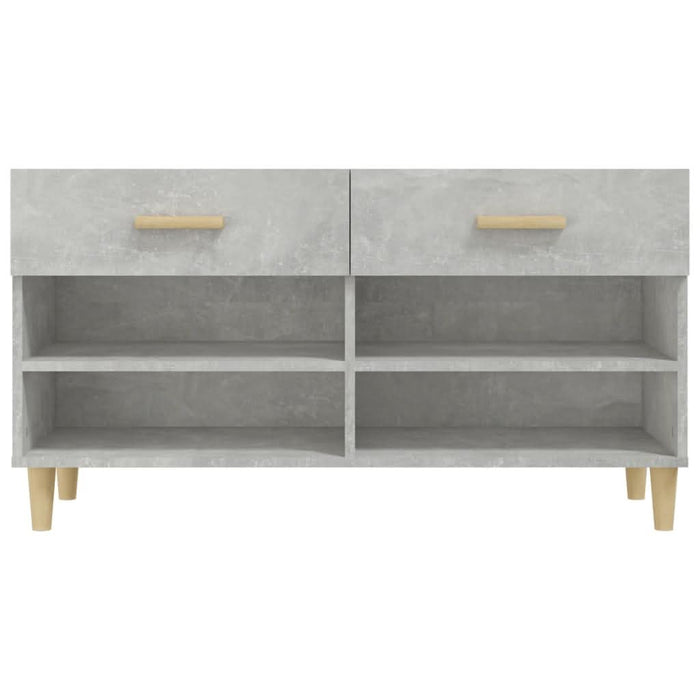 Banchetă pantofar, gri beton, 102x35x55 cm, lemn prelucrat - WALTI WALTI