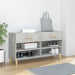 Banchetă pantofar, gri beton, 102x35x55 cm, lemn prelucrat - WALTI WALTI