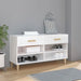 Pantofar, alb extralucios, 102x35x55 cm, lemn compozit - WALTI WALTI