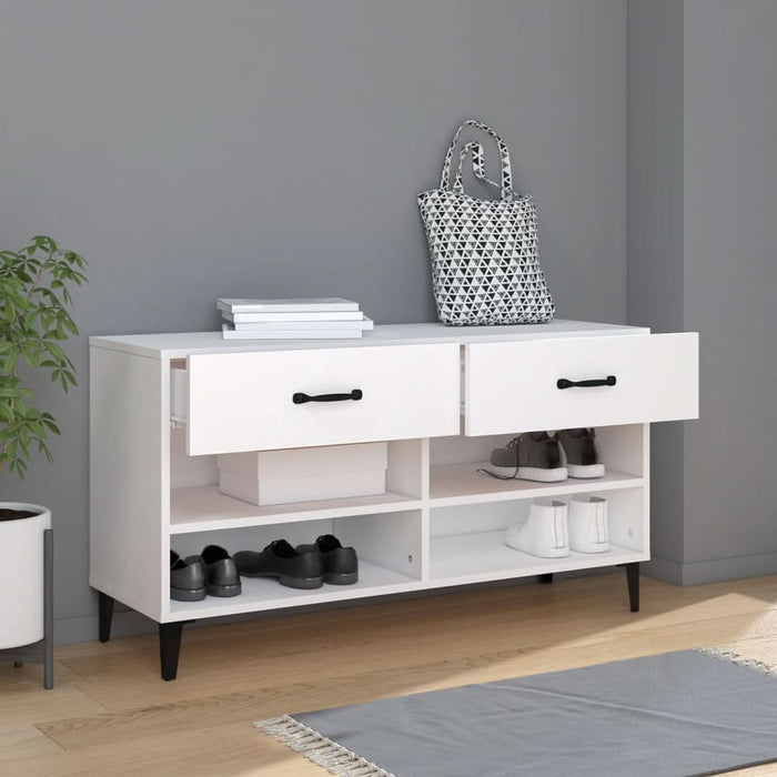 Pantofar, alb, 102x35x55 cm, lemn compozit - WALTI WALTI