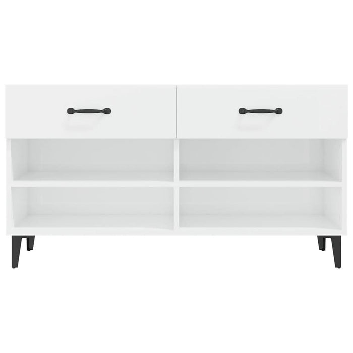 Pantofar, alb extralucios, 102x35x55 cm, lemn compozit - WALTI WALTI