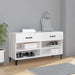 Pantofar, alb extralucios, 102x35x55 cm, lemn compozit - WALTI WALTI