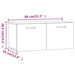 Dulap de perete, gri beton, 80x35x36,5 cm, lemn prelucrat - WALTI WALTI
