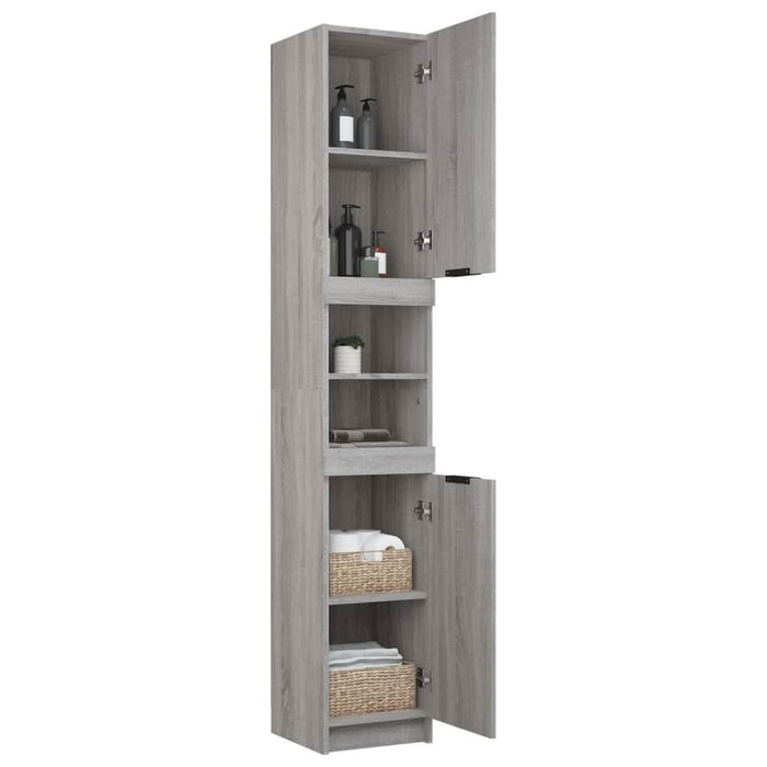 Dulap de baie, sonoma gri, 32x34x188,5 cm, lemn prelucrat - WALTI WALTI