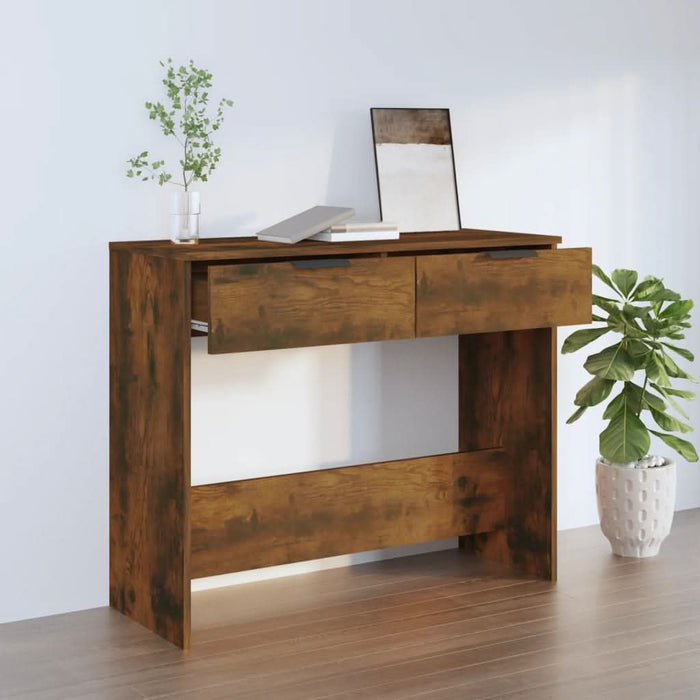 Măsuță consolă, stejar fumuriu, 90x36x75 cm, lemn prelucrat - WALTI WALTI