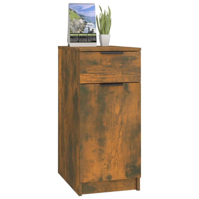Dulap de birou, stejar fumuriu, 33,5x50x75 cm, lemn prelucrat - WALTI WALTI
