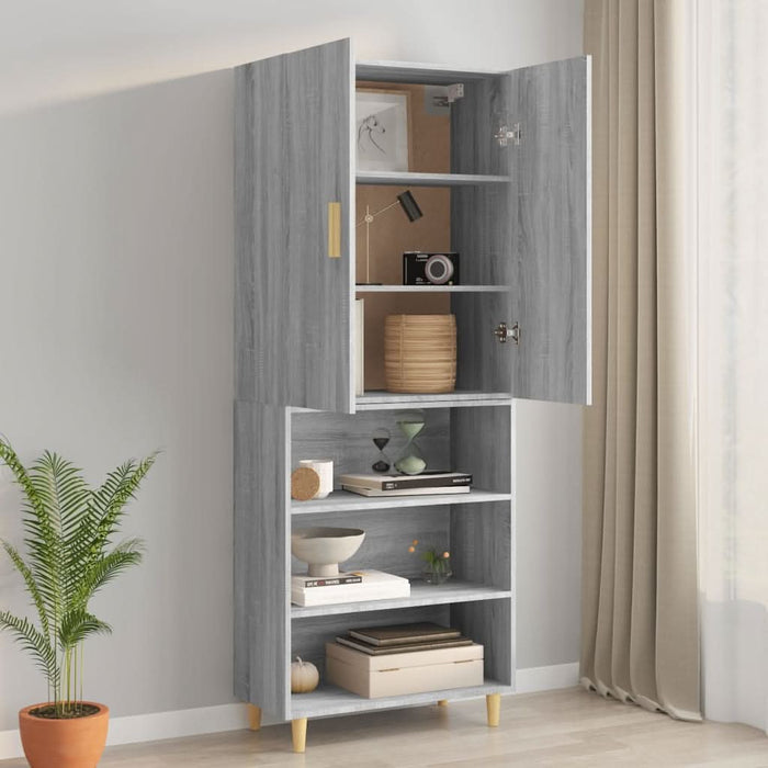 Dulap de perete suspendat, gri sonoma, 69,5x34x90 cm - WALTI WALTI