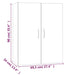 Dulap suspendat, stejar fumuriu, 69,5x34x90 cm, lemn prelucrat - WALTI WALTI