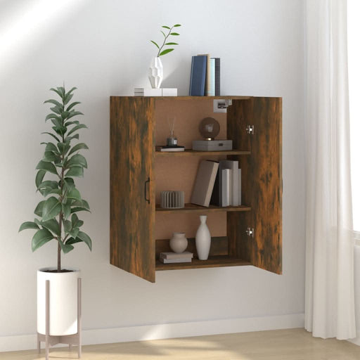 Dulap suspendat, stejar fumuriu, 69,5x34x90 cm, lemn prelucrat - WALTI WALTI