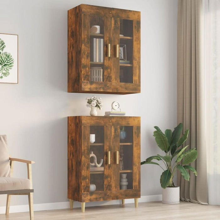 Dulap de perete suspendat, stejar fumuriu, 69,5x34x90 cm - WALTI WALTI