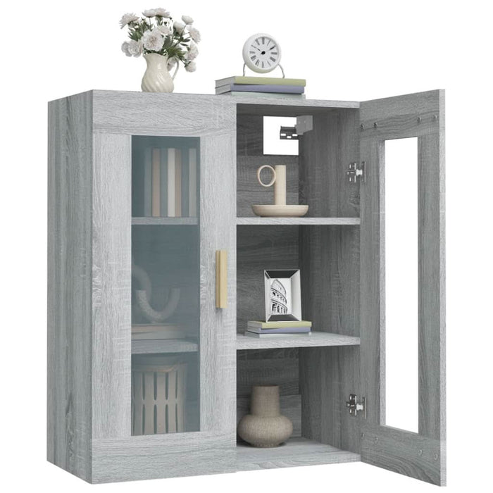 Dulap de perete suspendat, gri sonoma, 69,5x34x90 cm - WALTI WALTI