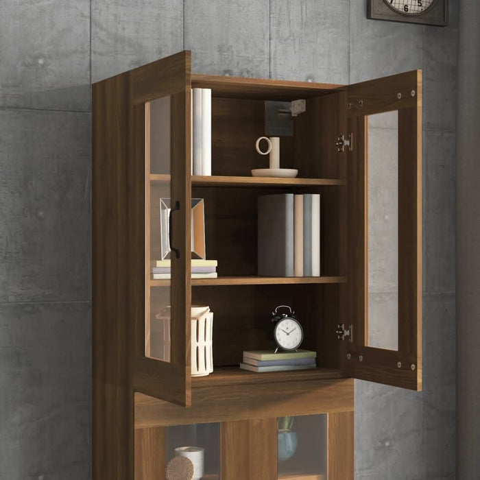 Dulap de perete suspendat, stejar maro, 69,5x34x90 cm - WALTI WALTI