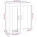 Dulap de perete, stejar fumuriu, 69,5x32,5x90 cm lemn prelucrat - WALTI WALTI