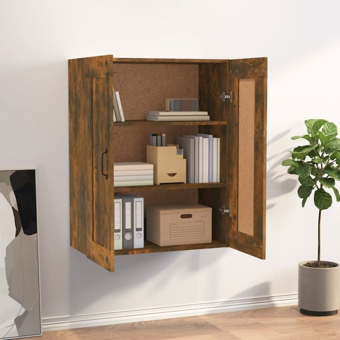 Dulap de perete suspendat, stejar fumuriu, 69,5x32,5x90 cm - WALTI WALTI