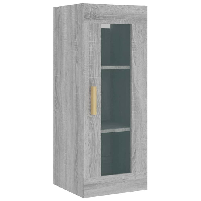 Dulap de perete suspendat, gri sonoma, 34,5x34x90 cm - WALTI WALTI