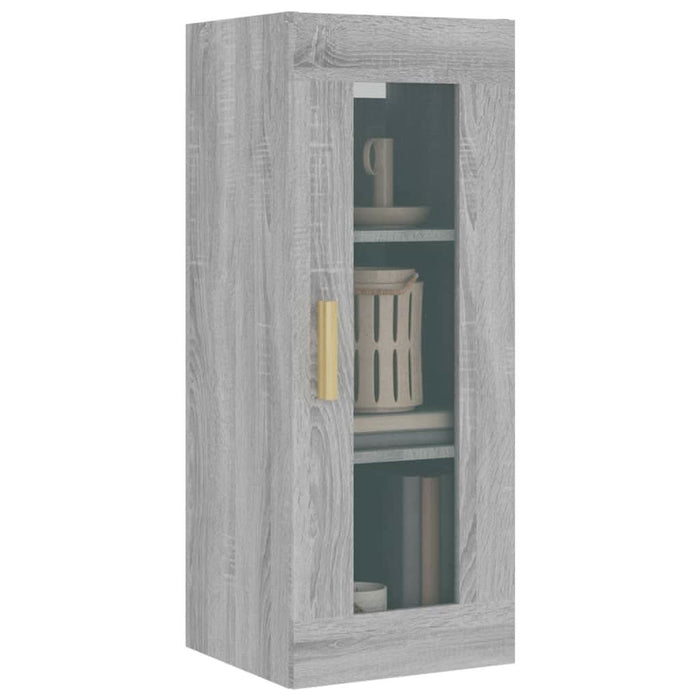 Dulap de perete suspendat, gri sonoma, 34,5x34x90 cm - WALTI WALTI