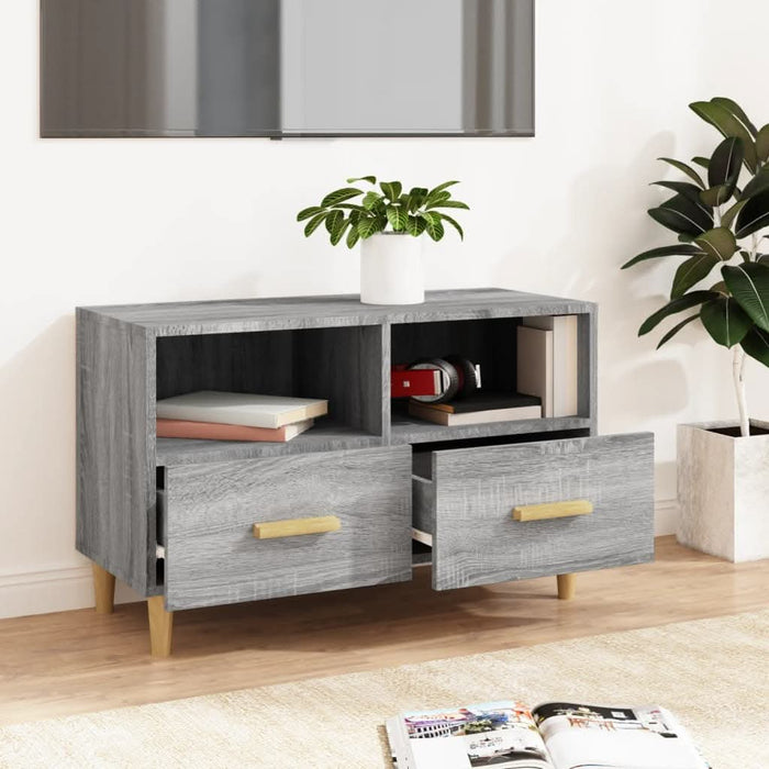 Comodă TV, gri sonoma, 80x36x50 cm, lemn prelucrat - WALTI WALTI