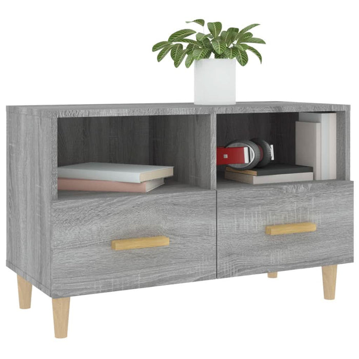 Comodă TV, gri sonoma, 80x36x50 cm, lemn prelucrat - WALTI WALTI